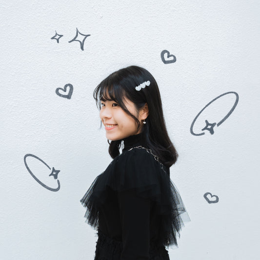 Bling Bling心心髮夾(一對)