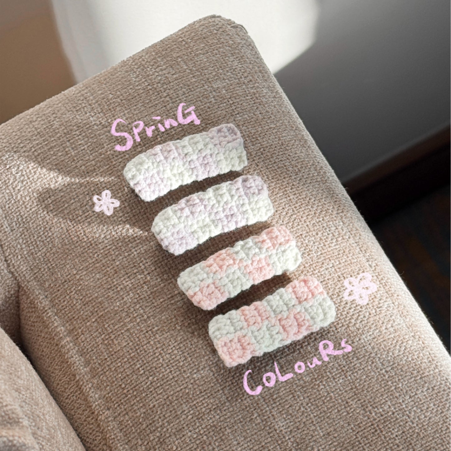 Playful Checkered Hair Clip (a pair)