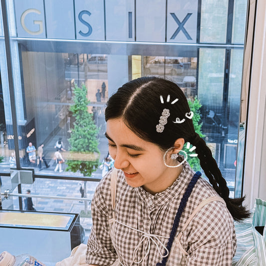 Bling Bling花花髮夾(一對)