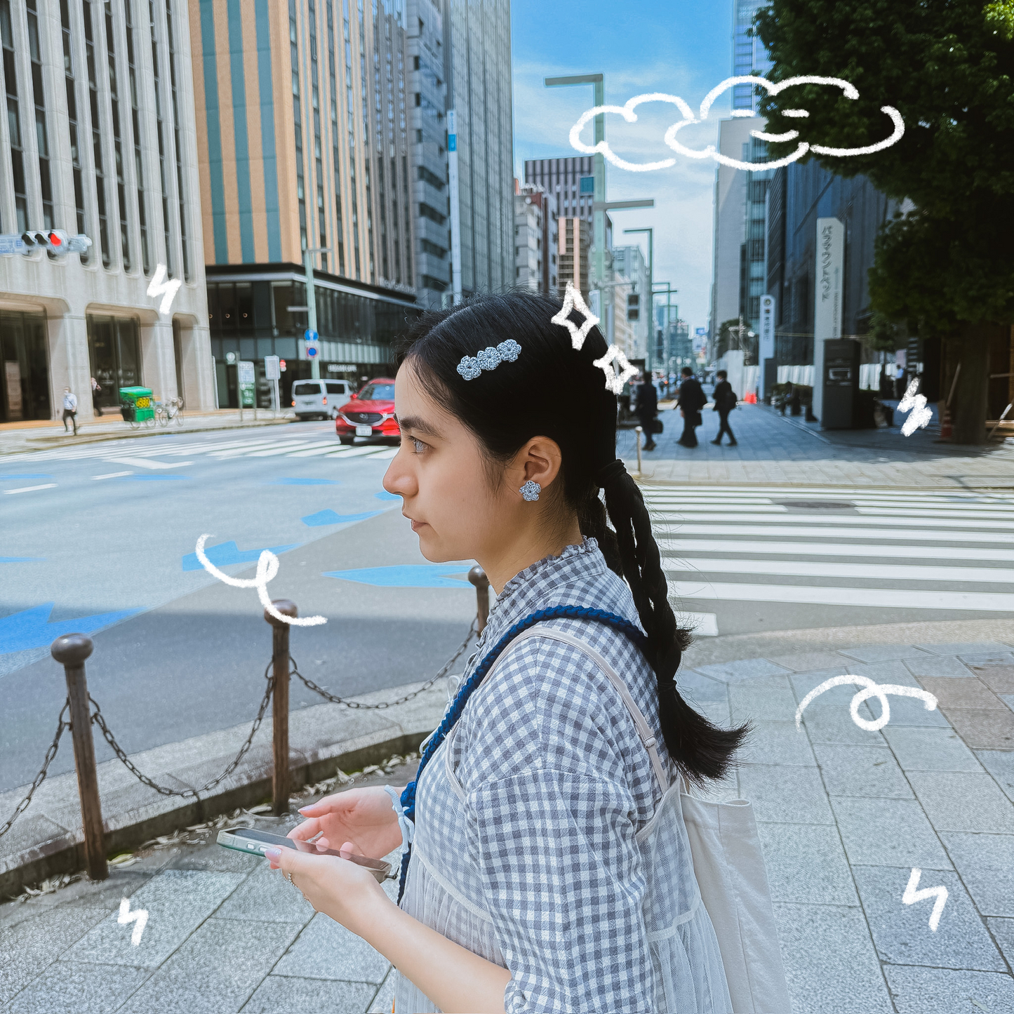 Bling Bling花花髮夾(一對)