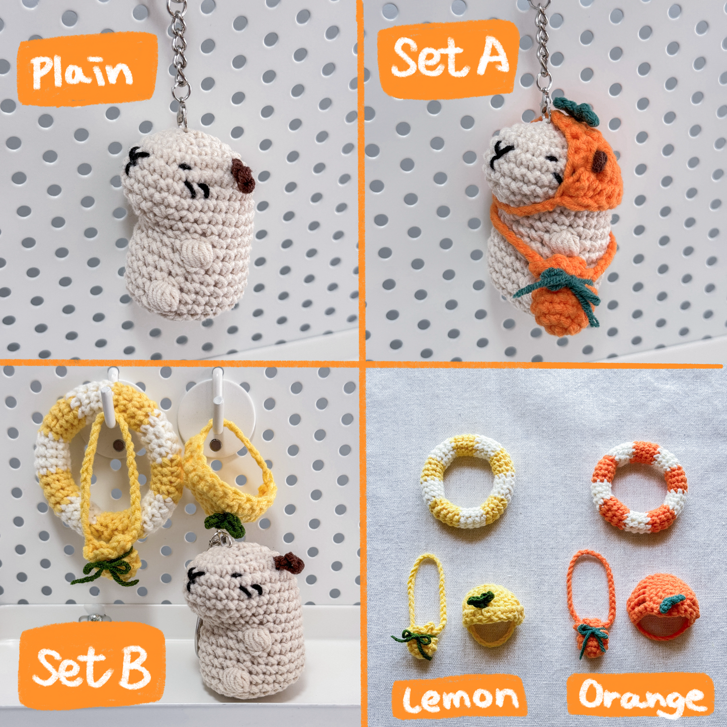 Lazy Capybara Bag Charm ꕤ Summer Series