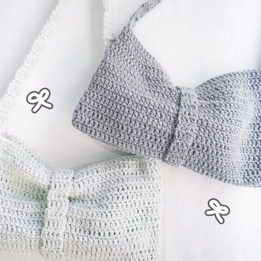 鈎織Bling Bling蝴蝶結袋-miyabi-crochet