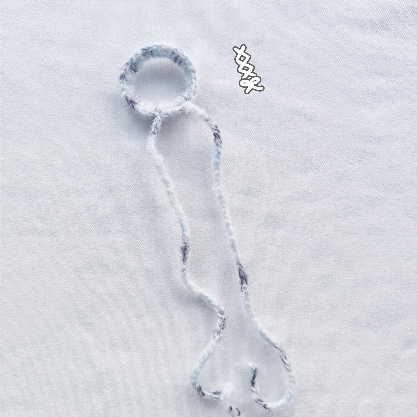 鈎織手混線長綁帶髮圈-miyabi-crochet