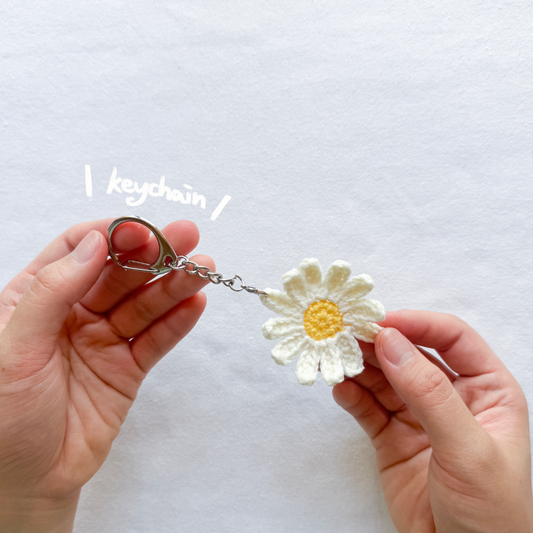 手工鈎織掛飾-小雛菊掛飾-miyabi-crochet