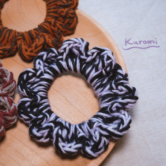 手作鈎織髮圈-花花邊髮圈-miyabi-crochet