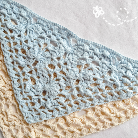 手工鈎織頭巾-蝴蝶頭巾-miyabi-crochet