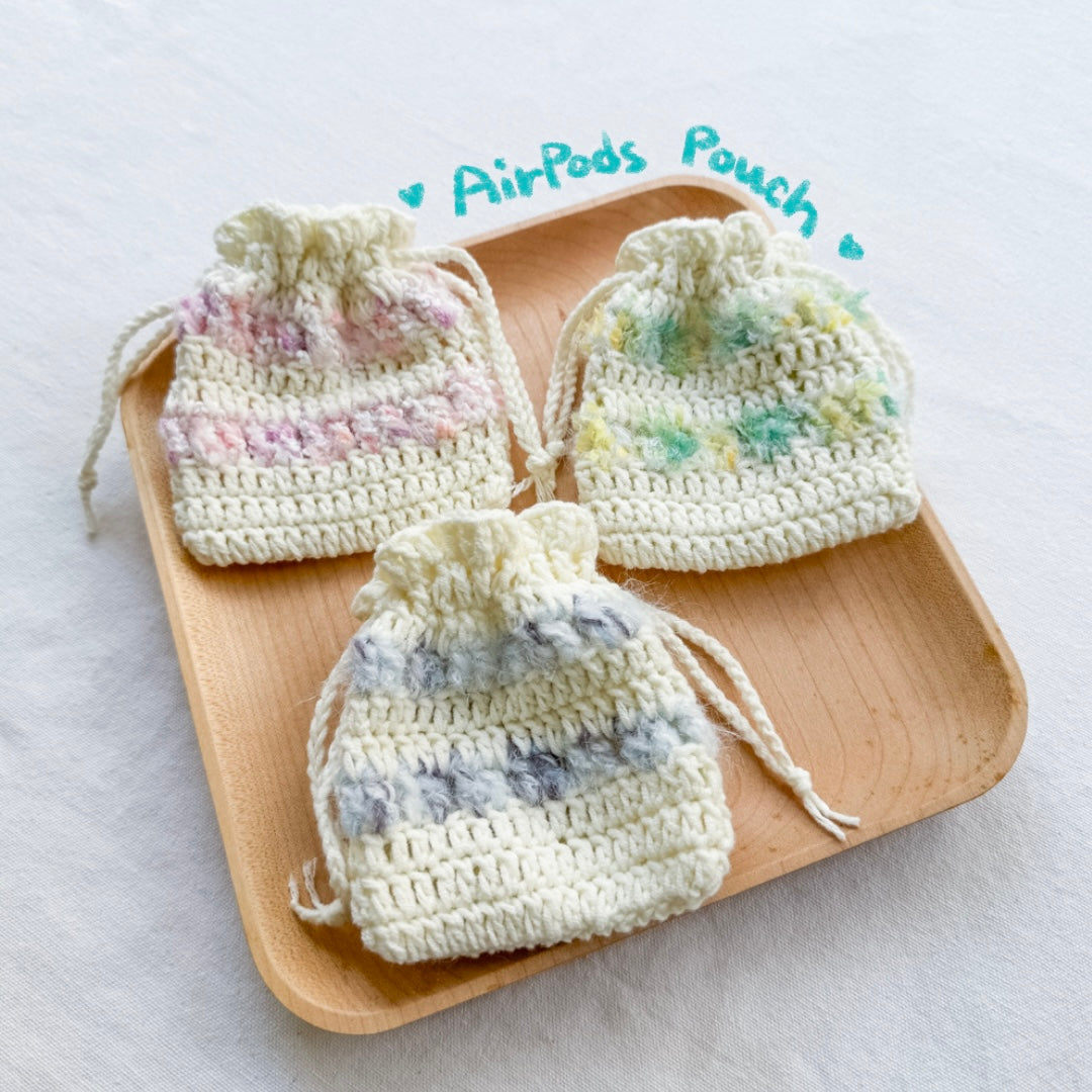 鈎織夢幻AirPods袋-miyabi-crochet