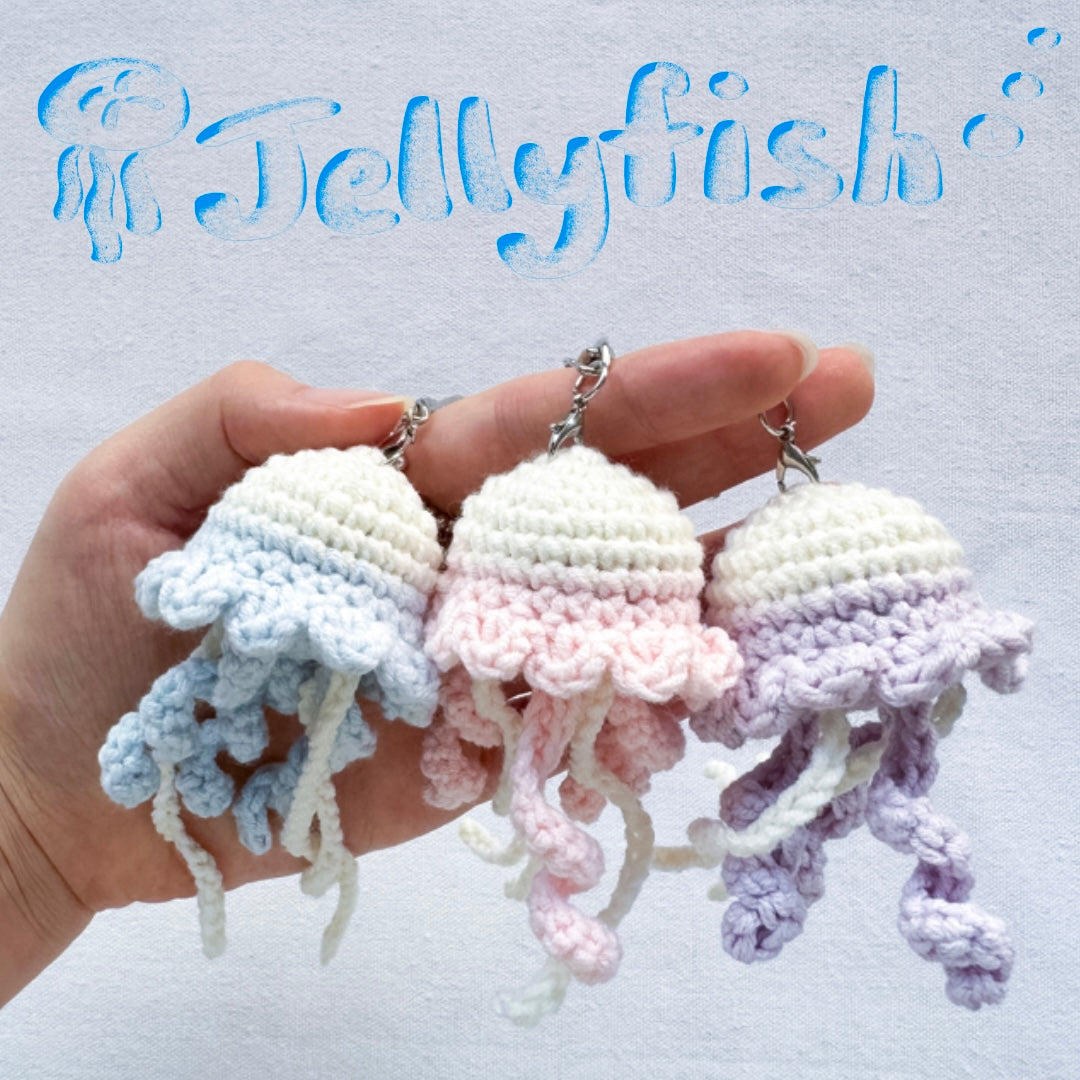 鈎織水母掛飾-miyabi-crochet