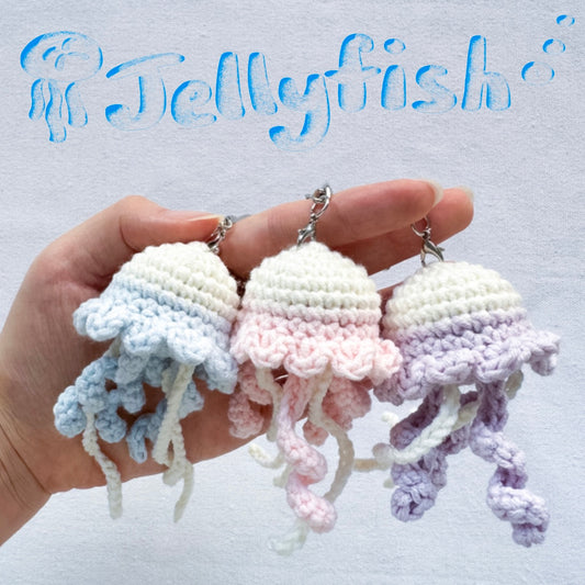 鈎織水母掛飾-miyabi-crochet