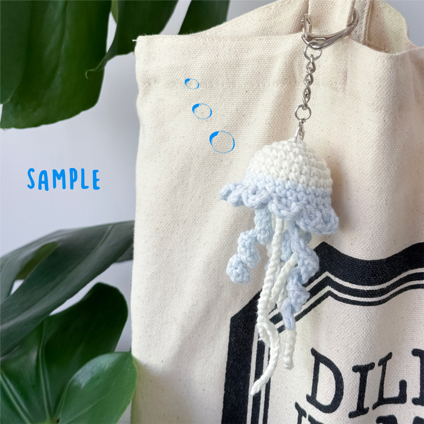 鈎織材料包-水母掛飾-miyabi-crochet