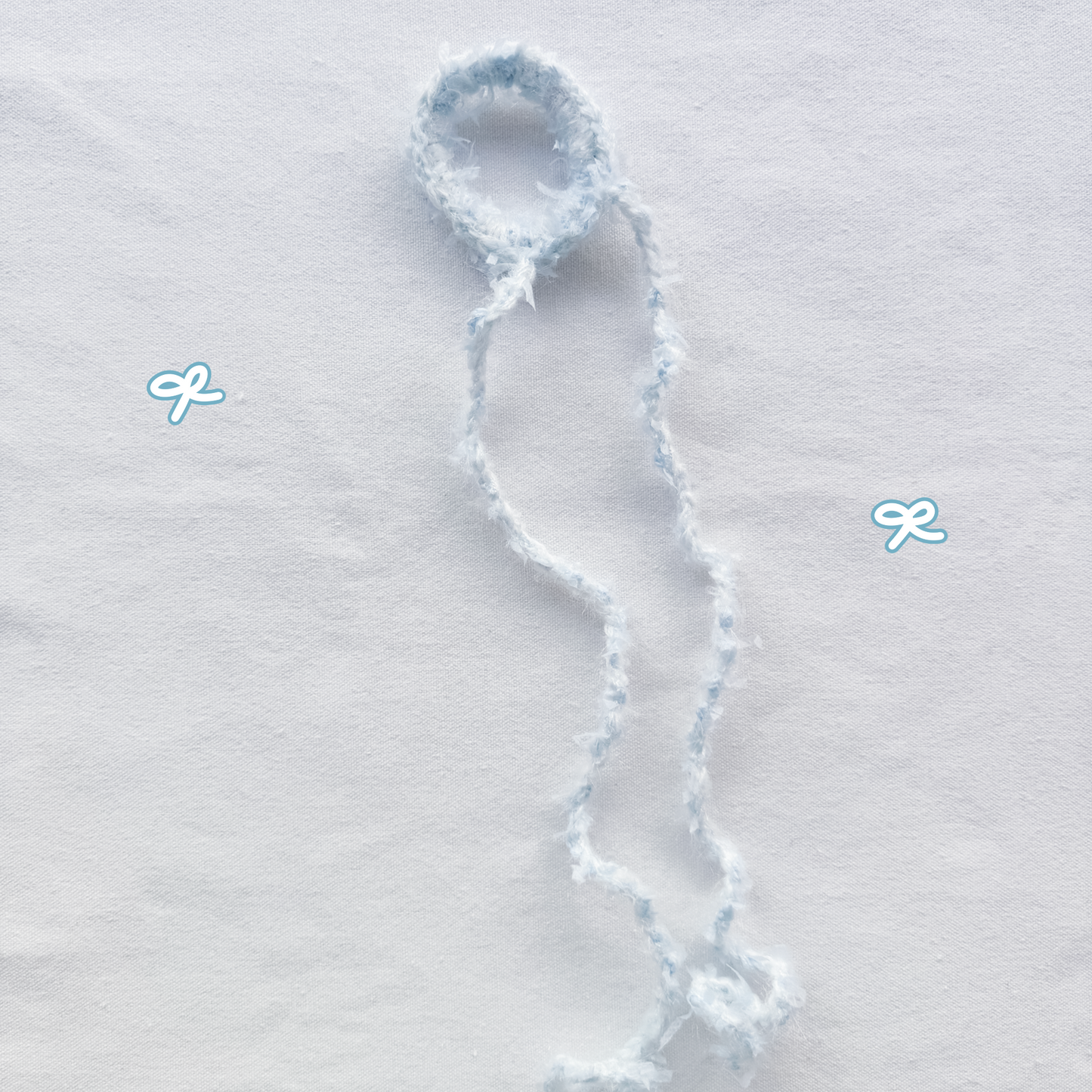 鈎織手混線長綁帶髮圈-miyabi-crochet