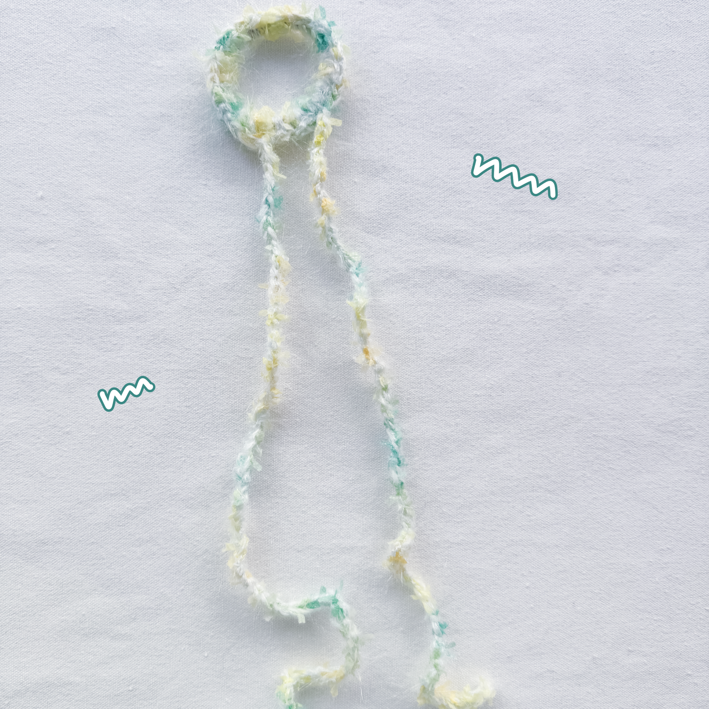 鈎織手混線長綁帶髮圈-miyabi-crochet