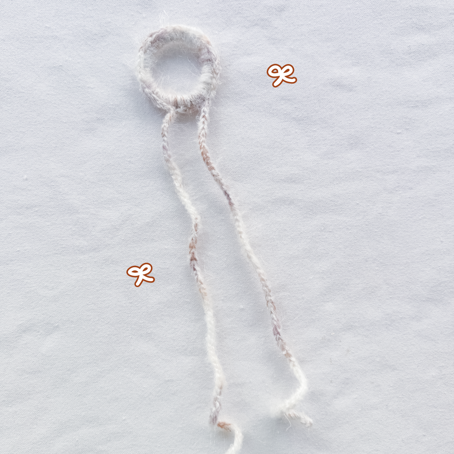 鈎織手混線長綁帶髮圈-miyabi-crochet