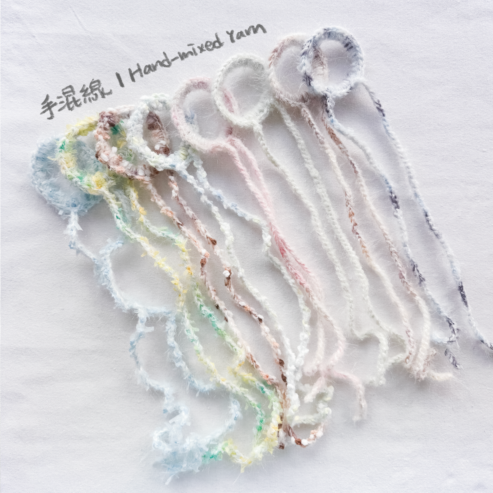 鈎織手混線長綁帶髮圈-miyabi-crochet