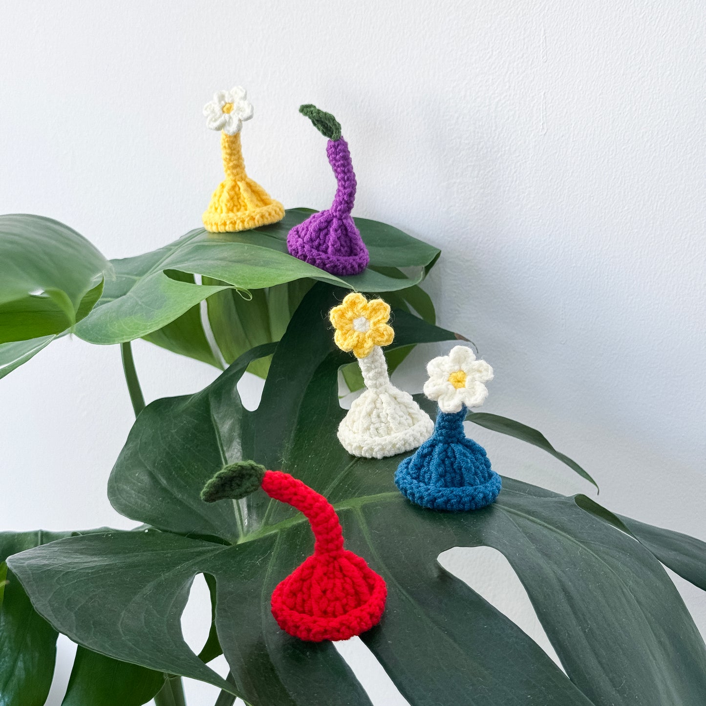鈎織迷你精靈帽掛飾-miyabi-crochet