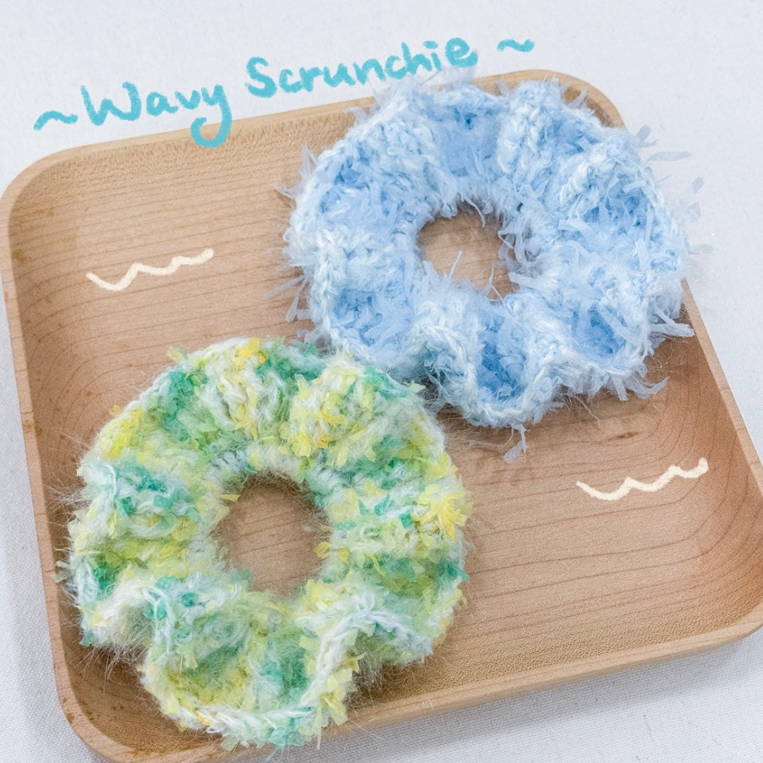 鈎織手混線波浪髮圈-miyabi-crochet