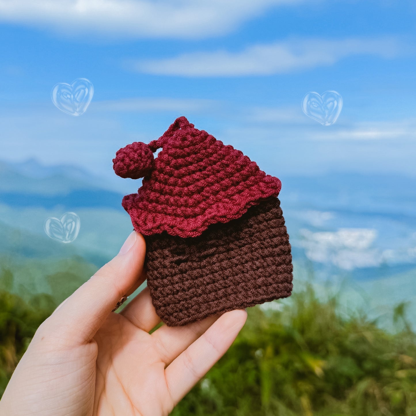 手作鈎織鎖匙包-森林精靈小屋鎖匙包-miyabi-crochet